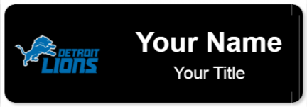 Custom name badges for Detroit Lions