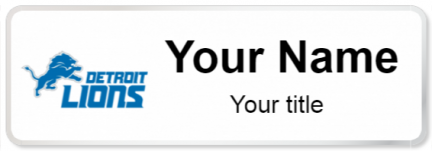Custom name badges for Detroit Lions