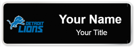 Custom name badges for Detroit Lions