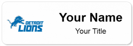 Custom name badges for Detroit Lions