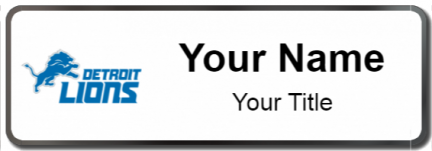 Custom name badges for Detroit Lions