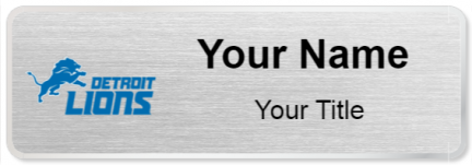 Custom name badges for Detroit Lions