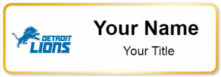 Custom name badges for Detroit Lions