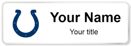 Custom name badges for Indianapolis Colts