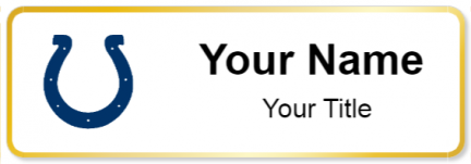 Custom name badges for Indianapolis Colts