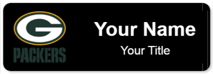 Custom name badges for Green Bay Packers