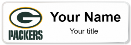 Custom name badges for Green Bay Packers