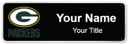 Custom name badges for Green Bay Packers