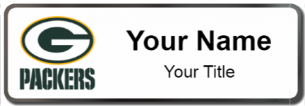Custom name badges for Green Bay Packers