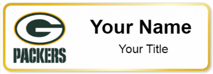 Custom name badges for Green Bay Packers