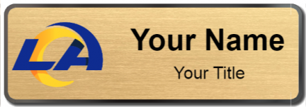 Custom name badges for Los Angeles Rams