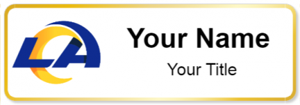 Custom name badges for Los Angeles Rams