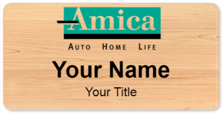 Custom name badges for Amica