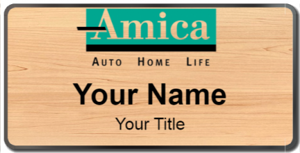 Custom name badges for Amica