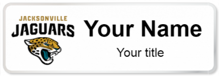 Custom name badges for Jacksonville Jaguars