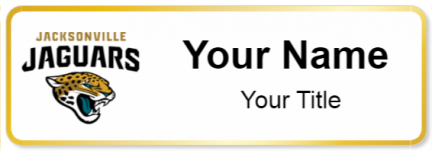 Custom name badges for Jacksonville Jaguars