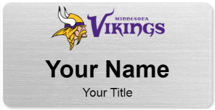 Custom name badges for Minnesota Vikings