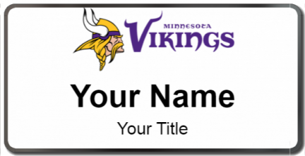 Custom name badges for Minnesota Vikings