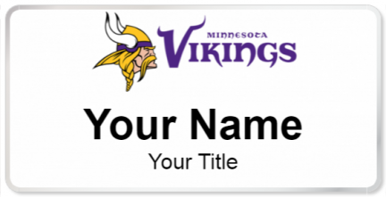 Custom name badges for Minnesota Vikings