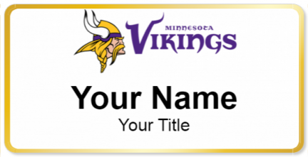 Custom name badges for Minnesota Vikings