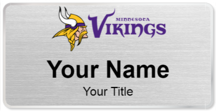 Custom name badges for Minnesota Vikings