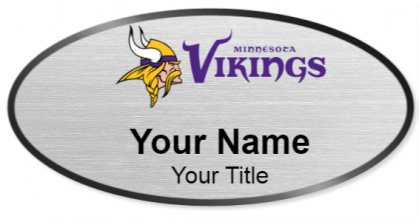Custom name badges for Minnesota Vikings