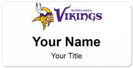 Custom name badges for Minnesota Vikings