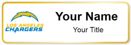 Custom name badges for Los Angeles Chargers