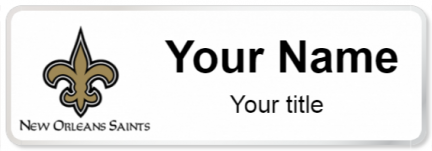 Custom name badges for New Orleans Saints