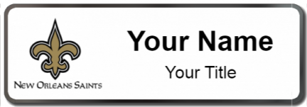 Custom name badges for New Orleans Saints