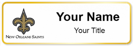 Custom name badges for New Orleans Saints