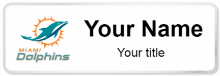 Custom name badges for Miami Dolphins