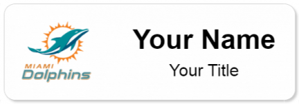 Custom name badges for Miami Dolphins