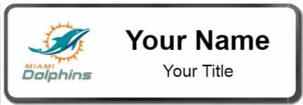 Custom name badges for Miami Dolphins