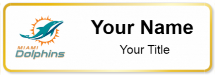 Custom name badges for Miami Dolphins