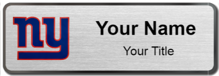 Custom name badges for New York Giants