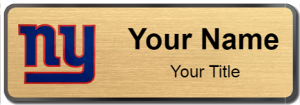 Custom name badges for New York Giants