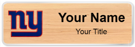 Custom name badges for New York Giants