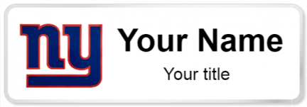 Custom name badges for New York Giants