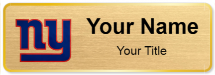 Custom name badges for New York Giants
