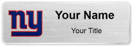 Custom name badges for New York Giants