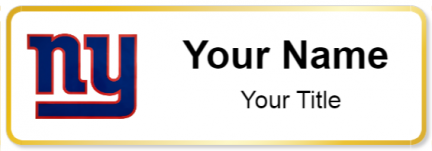 Custom name badges for New York Giants