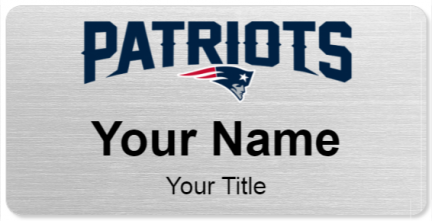 Custom name badges for New England Patriots