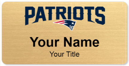 Custom name badges for New England Patriots