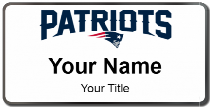 Custom name badges for New England Patriots