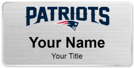 Custom name badges for New England Patriots