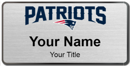 Custom name badges for New England Patriots