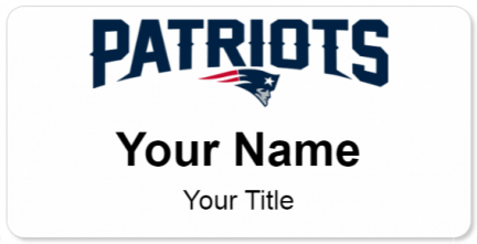 Custom name badges for New England Patriots