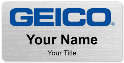 Custom name badges for Geico
