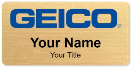 Custom name badges for Geico